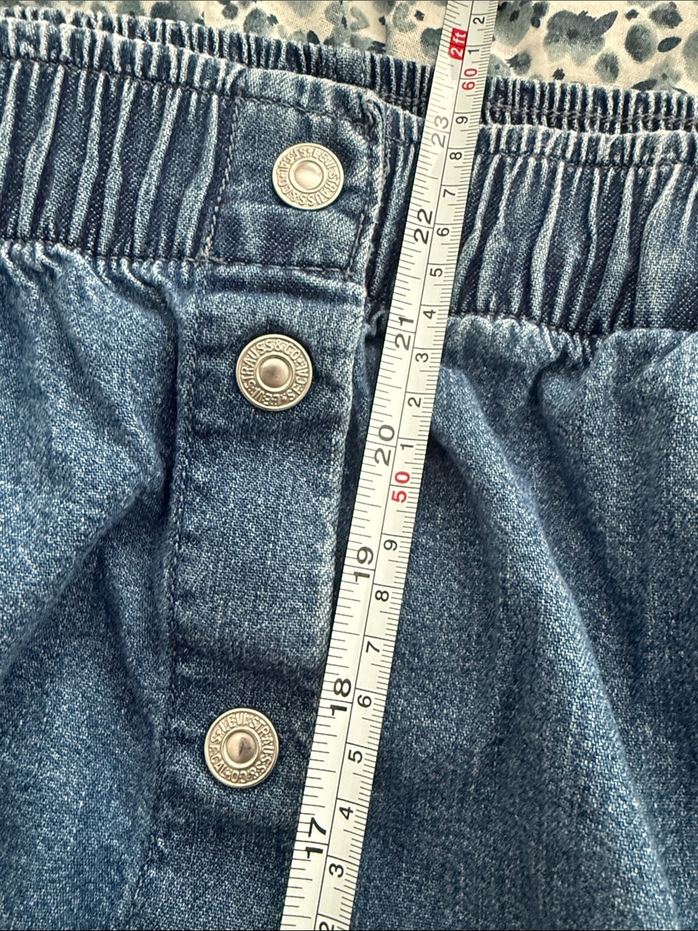 Levi's Blue Button-Front Denim Skirt - Picture 5 of 8